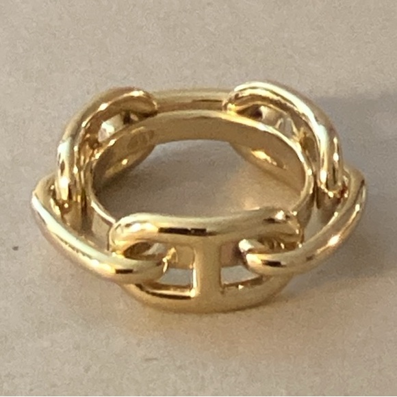 Hermes Regate scarf 90 ring in Permabrass - Picture 1 of 13